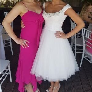 Gorgeous gown altered to tea length